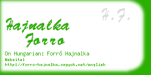 hajnalka forro business card